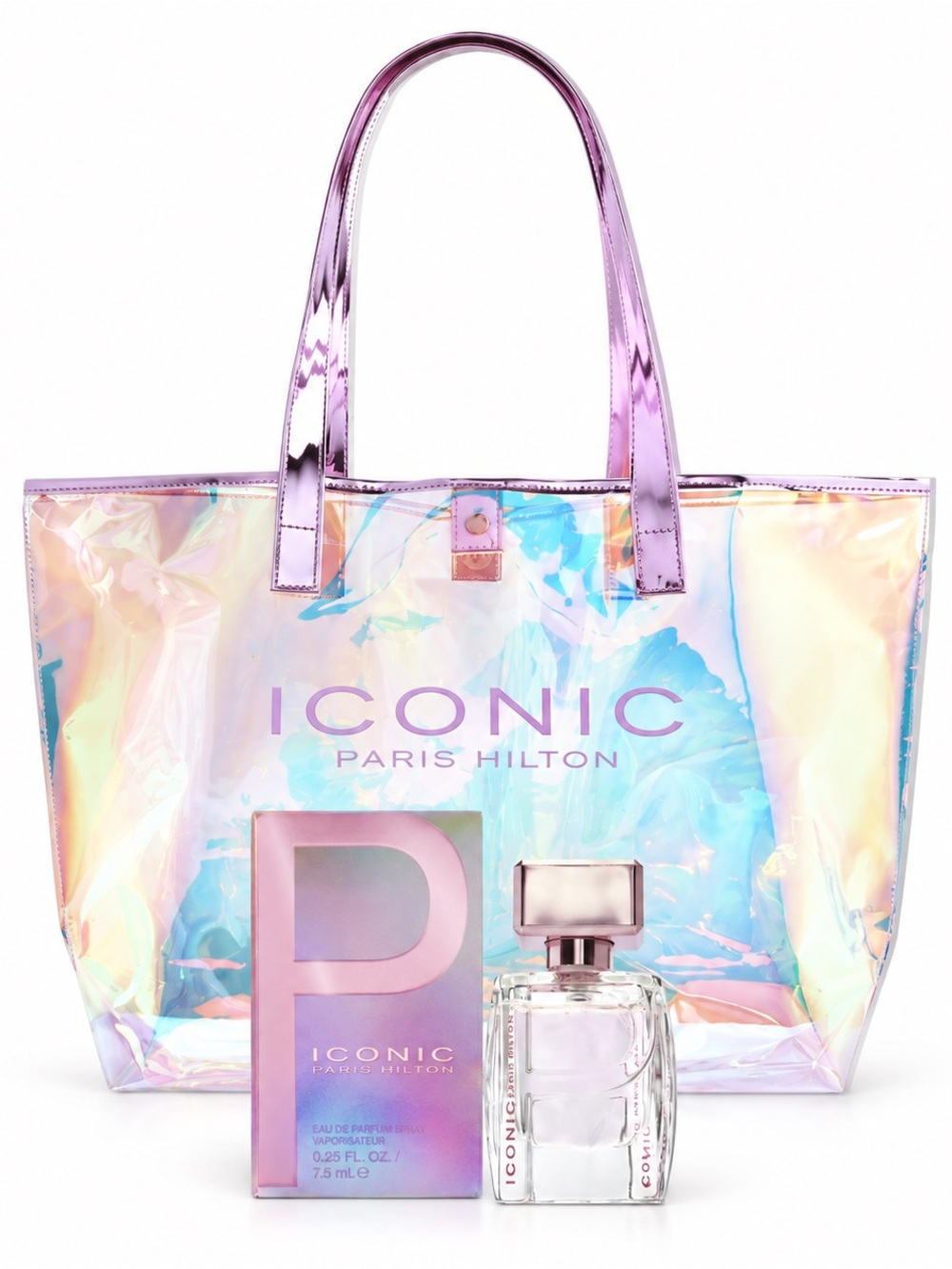Paris Hilton Pink Iconic EDP Mini 7.5ml With Large Tote Bag BRAND NEW IN BOX